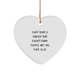 Funny Quilter Gifts from Friends - Heart Ornament for Christmas Unique Gifts for Quilter - Image 1